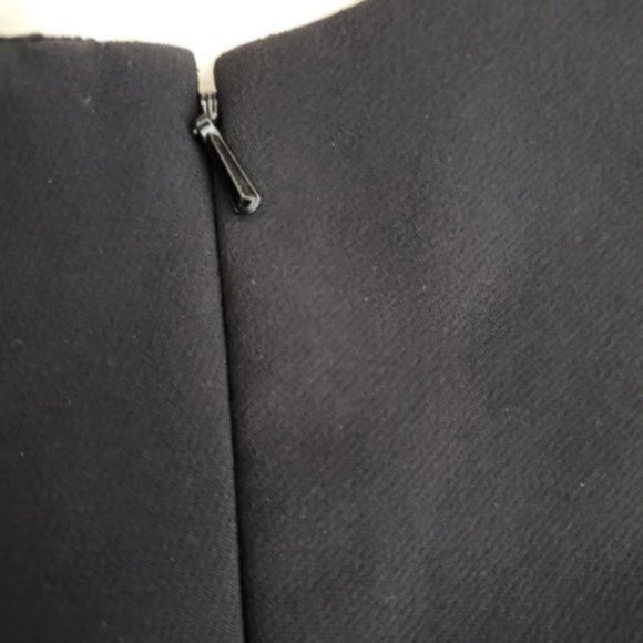 L.K. BENNETT  Black Ribbon Tuxedo Dress Sz M - Picture 8 of 10